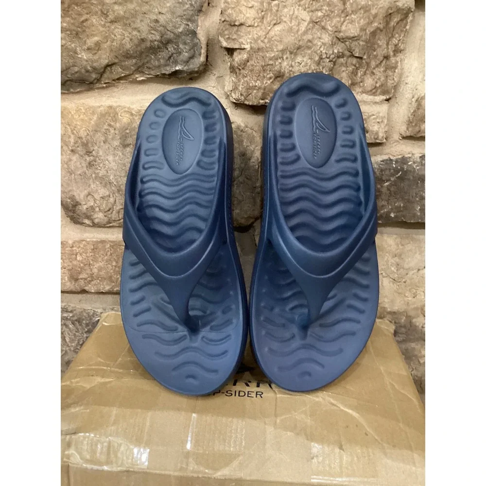 Sperry Top-Sider Flow Sandal Navy Blue Mens 7 Flip Flop New 14186024